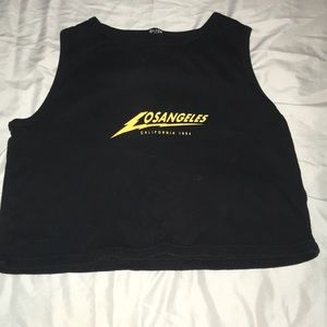 Los Angeles muscle cropped tee